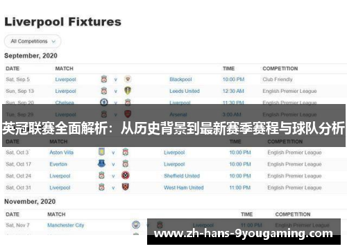 英冠联赛全面解析:从历史背景到最新赛季赛程与球队分析 英冠联赛全面解析:从历史背景到最新赛季赛程与球队分析